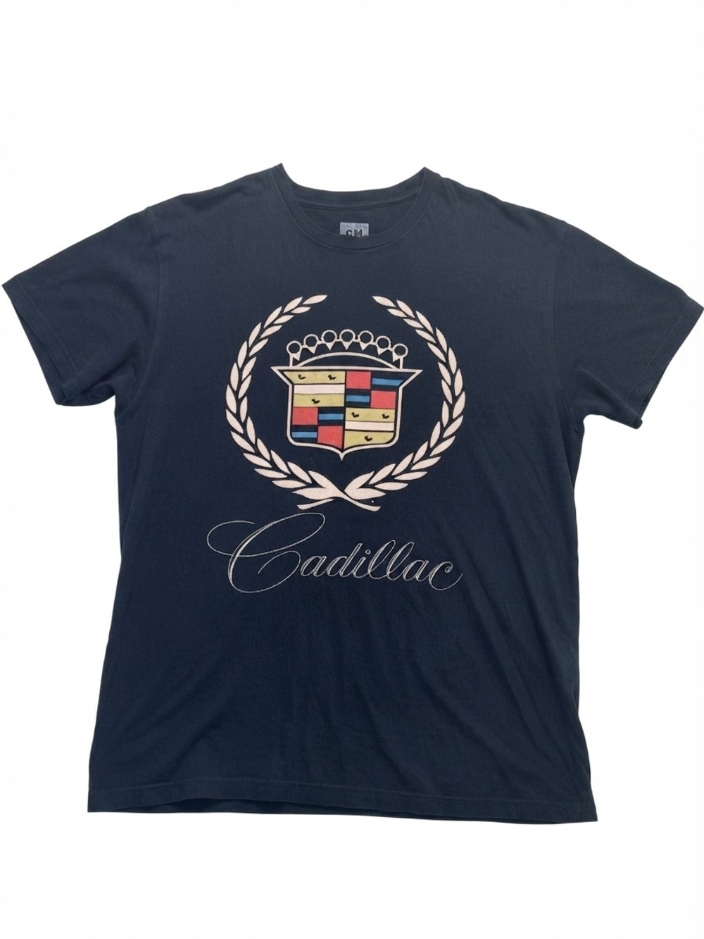 Cadillac Navy Short Sleeve Crest Logo Tee